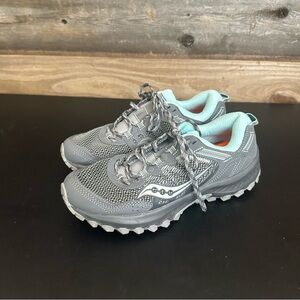 Saucony Womens Versafoam Excursion TR13 Trail Running Shoes Gray Green Hiking 9M